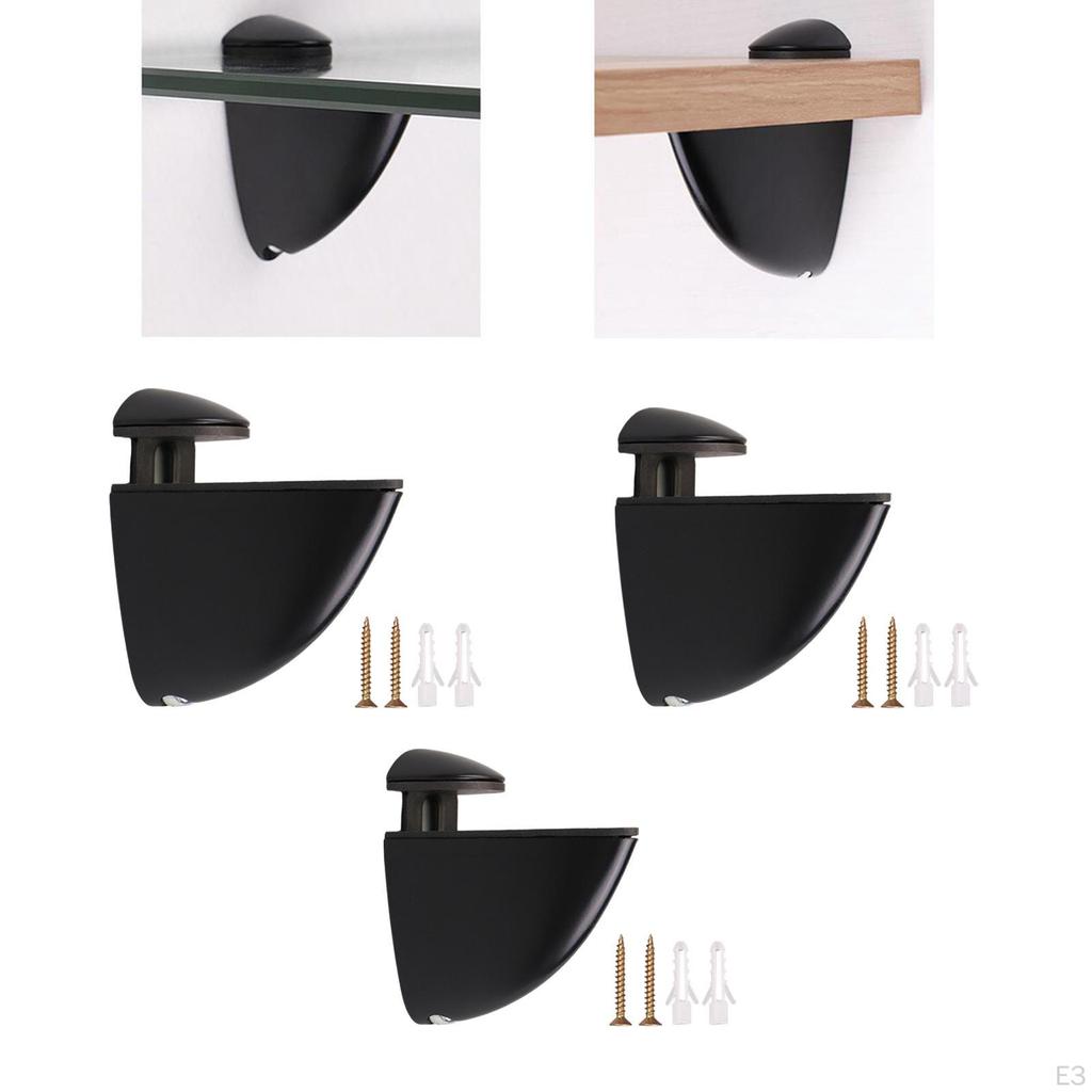 Glass Shelf Bracket Holder Support Easy To Install Clamp Wall Mounted for Office