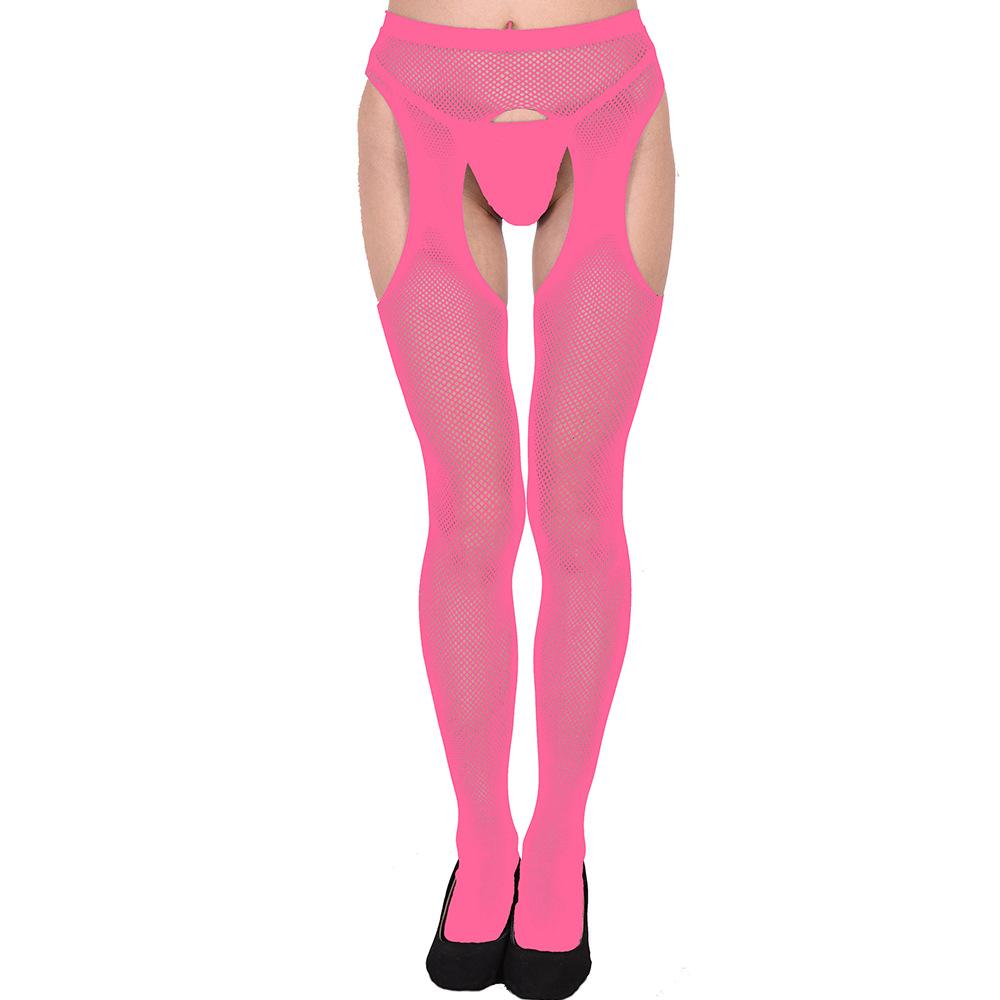 Four-sided open sex stockings, sexy hollowed-out women's fun free small mesh mesh stockings pantyhose