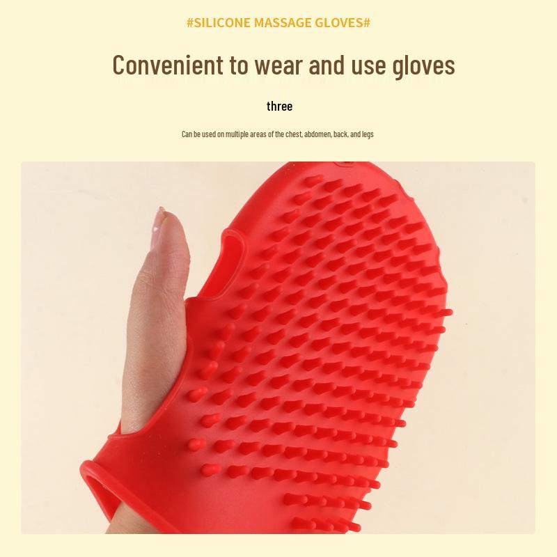 Silicone Meridian Massage Brush: Soft Universal Glove for Full-Body and Essential Oil Use