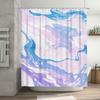 Swirling Blue Pink Shower Curtain Modern Marble Print Bath Decor Polyester Fabric for Bathroom Watercolor Floral Design 72 x 84