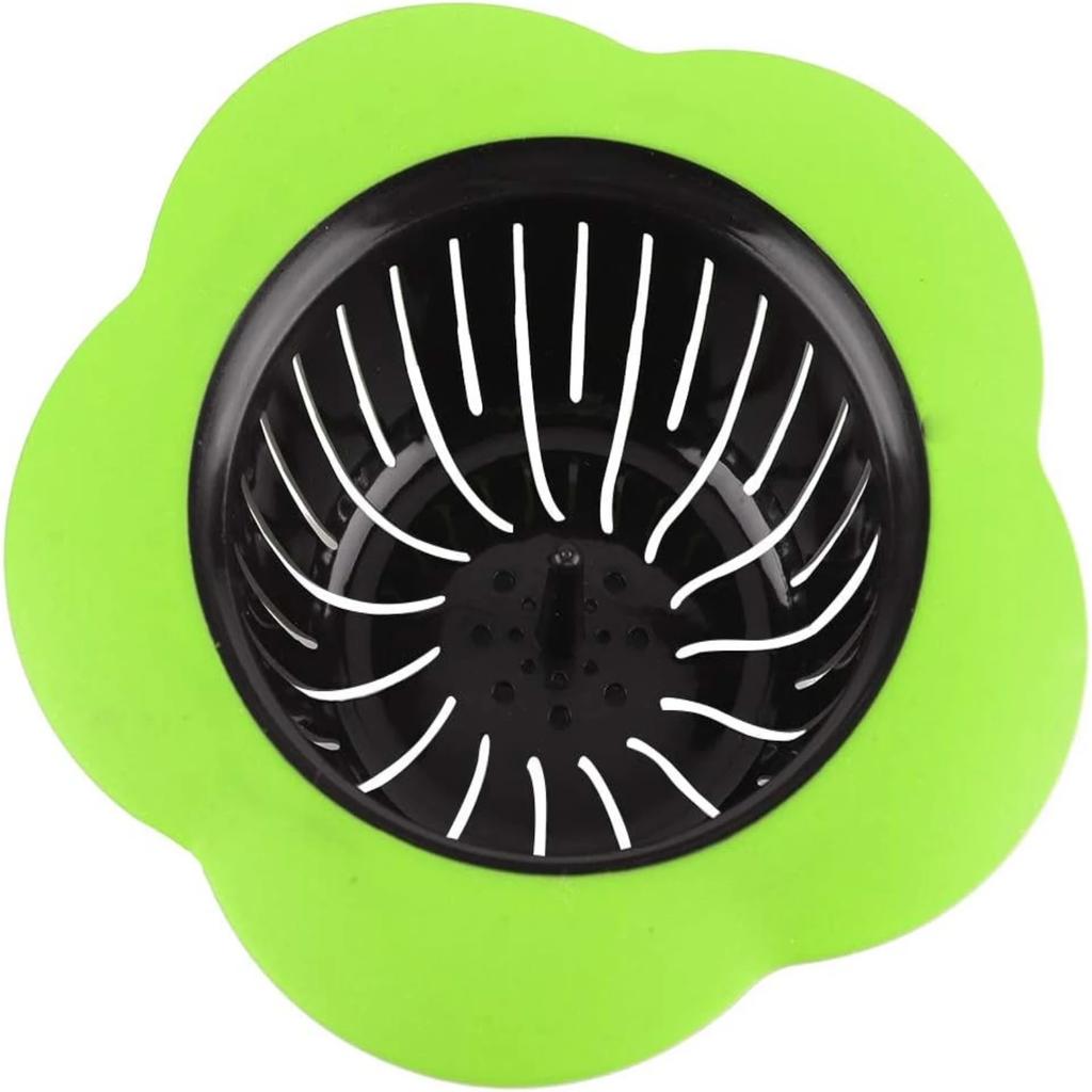 Green Plastic Sink Strainer Drain Stopper for Kitchen Bathroom Bathtub Sink Stopper Shower Drain Hair Strainer Sink Plug