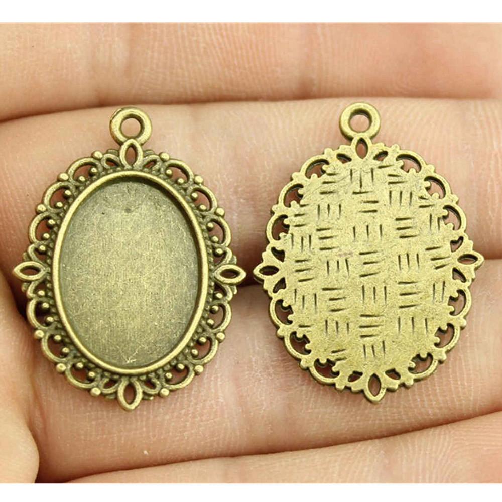 Owalna szklana baza kaboszonowa, oprawa, ramka pasująca 18x25mm 13x18mm, akcesoria, części, męska biżuteria, masywna, oryginalna dla Ciebie