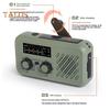 Radio de Emergencia con Linterna Multifuncional Compacta Portátil Alarma SOS Banda AM/FM Radio Recargable de Manivela