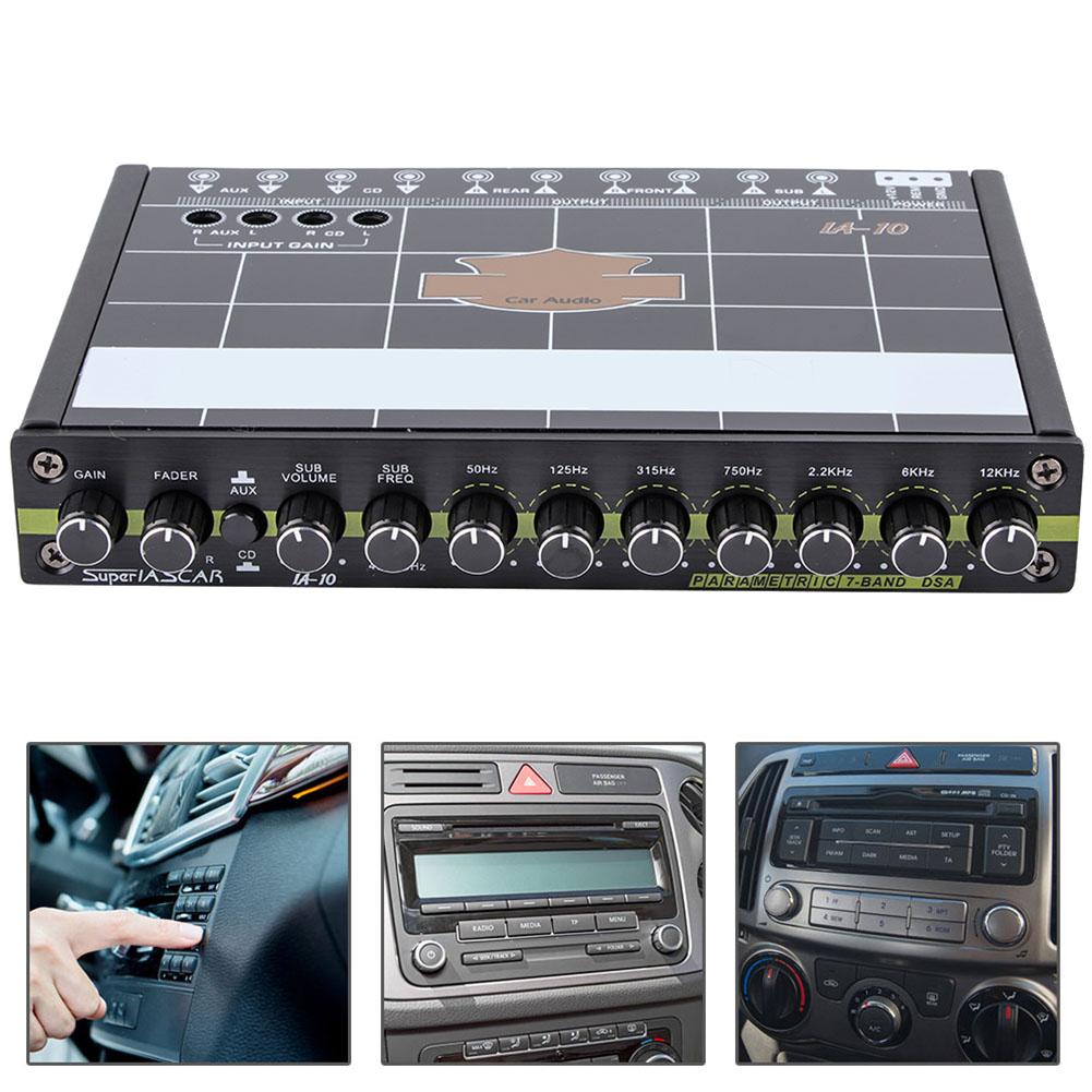 Car 7 Bands Audio Obnova basů Digitální ekvalizér Ovládání zvuku IA10