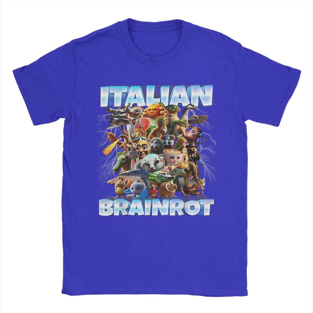 Italian Brainrot Characters Meme T Shirts Unisex 100 Cotton Novelty TShirts O Neck  Tees Short Sleeve Clothing Summer