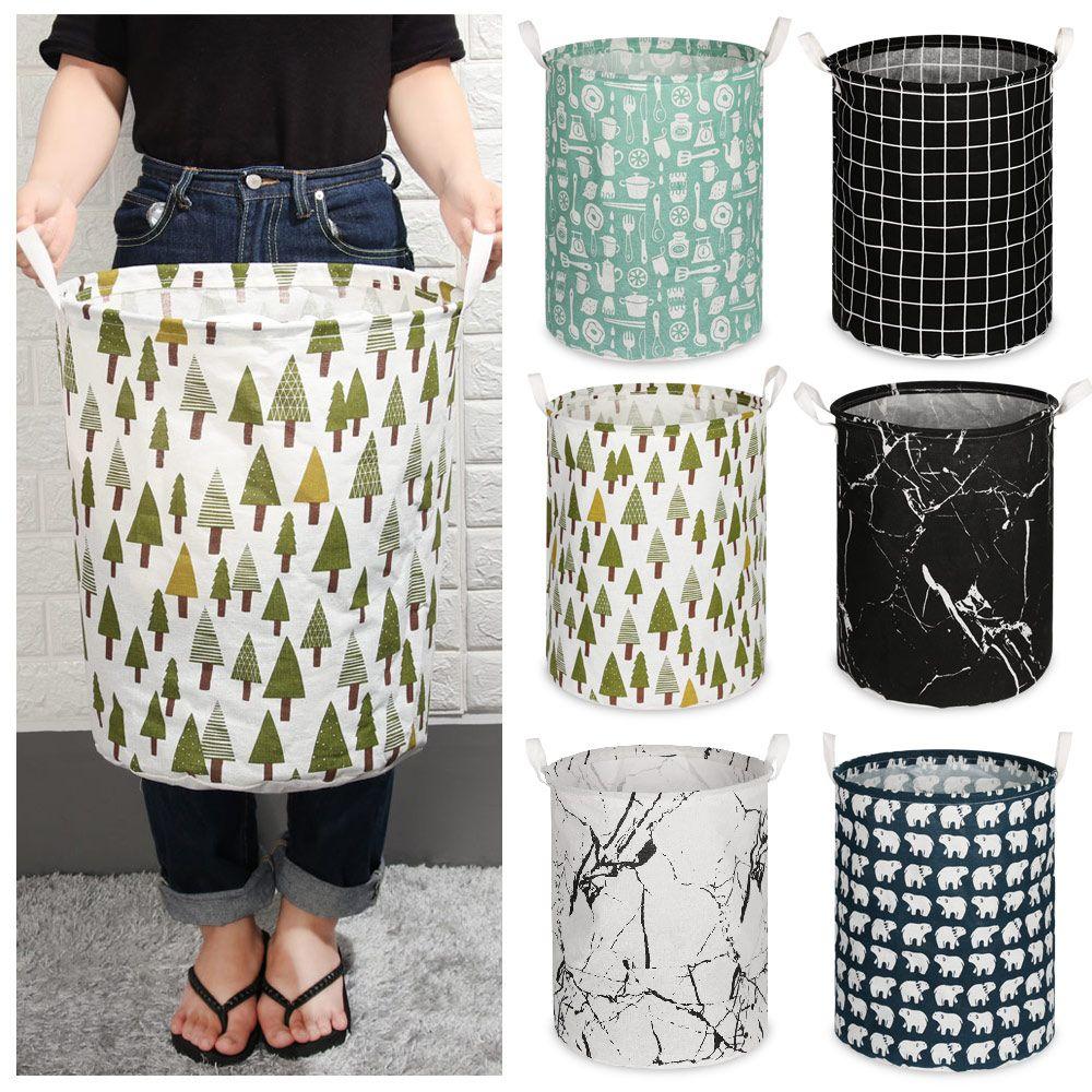 Modern Design Large Home Sundries Bucket Dirty Clothes Bag Storage Hamper Laundry Basket