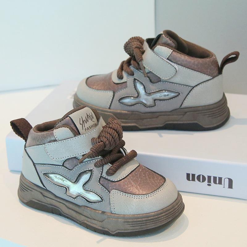 Kids High Top Soft Soled Casual Breathable Unisex Children Athletic Sports Sneakers