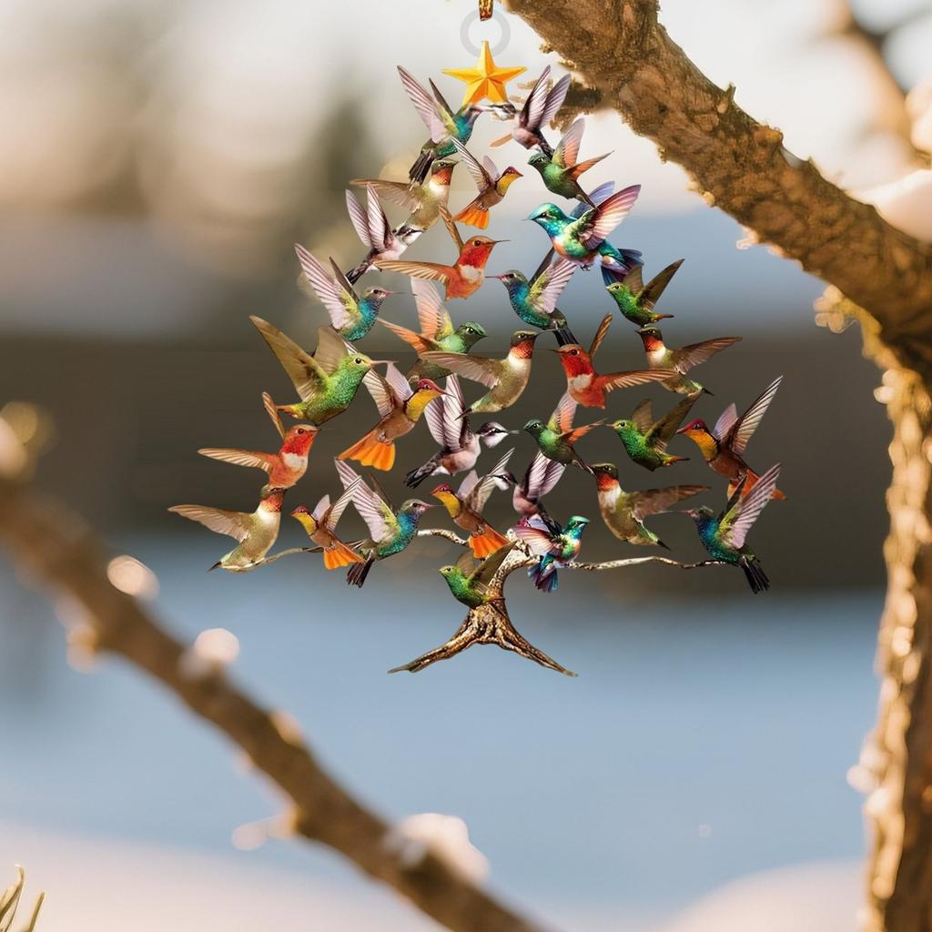 Christmas Ornaments, Christmas Tree Hummingbirds, Exquisite Ornaments, Acrylic Simulation Hummingbird Ornaments