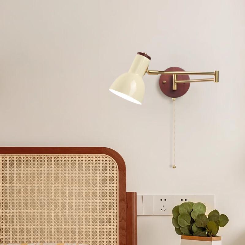 OEING Adjustable Swing Arm Bedside Wall Lamp