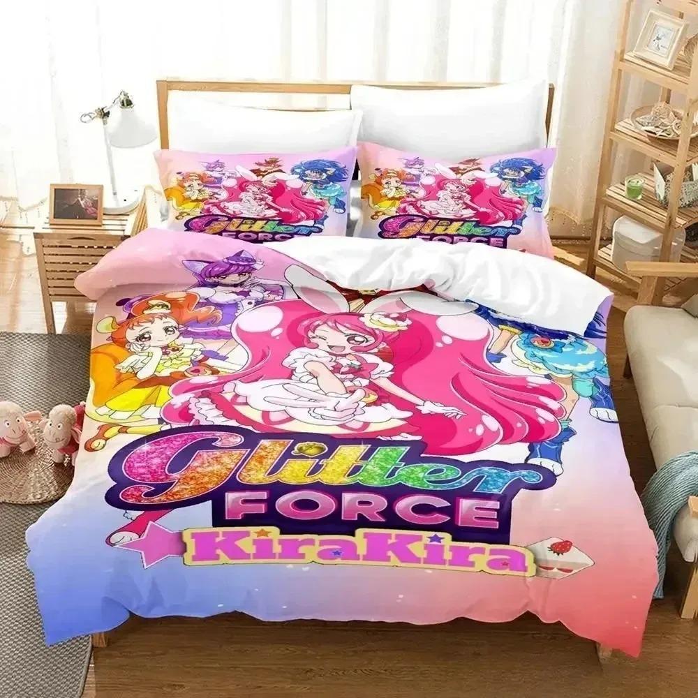 

Smile PreCure! Bedding Set Single Twin Full Queen King Size Bed Set Adult Boys Bedroom Duvetcover Sets Anime Parure De Lit Bed 135x200cm