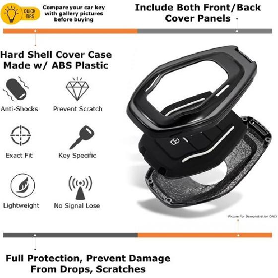 Exact Fit Gloss Metallic Red Smart Remote Key Fob Shell Compatible with ATS CTS