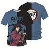 Moda estiva Anime Demon Slayer Kochou Shinobu 3D T Shirt Bambini Casual T-shirt Boy Girl Unisex Abbigliamento Tshirt oversize Top