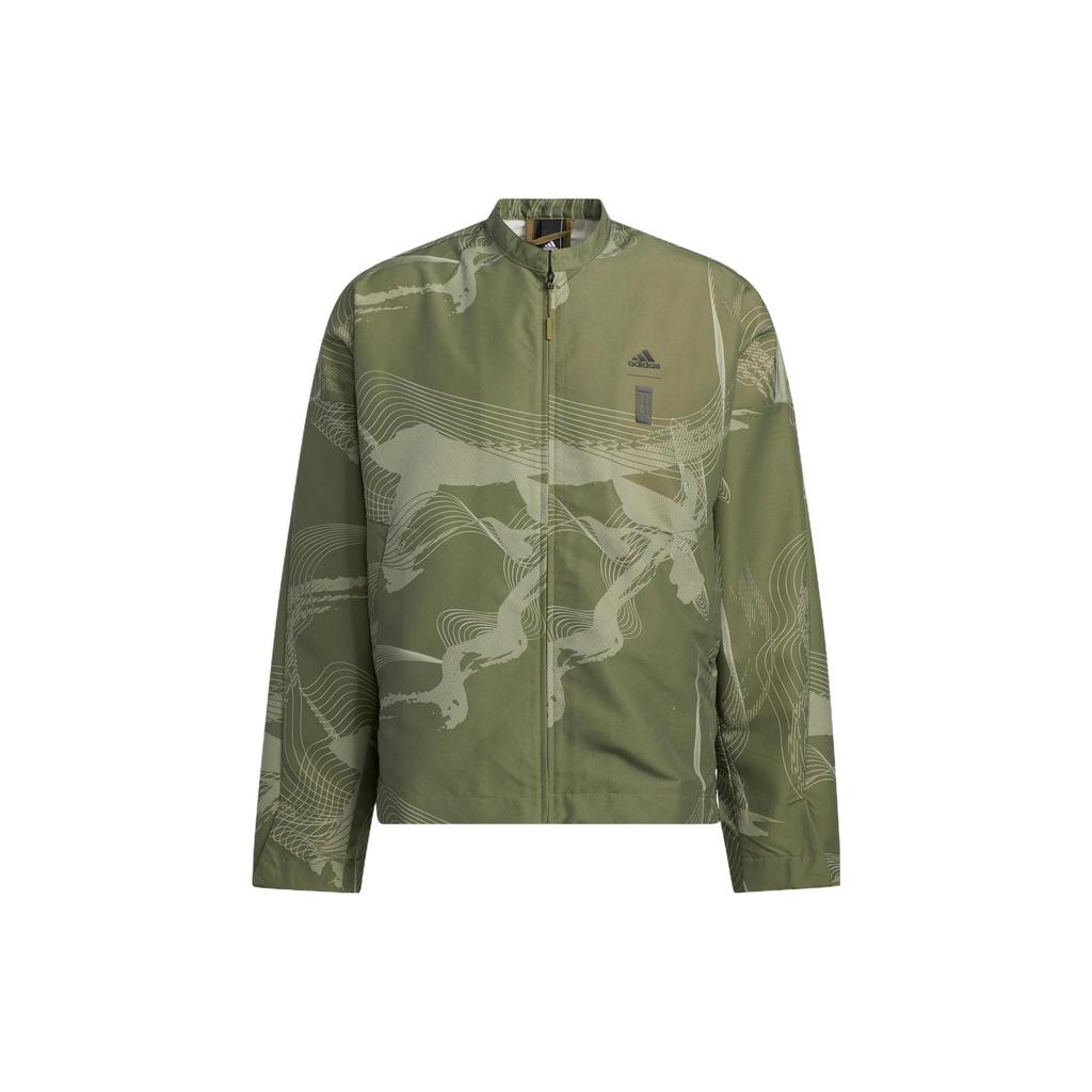 Adidas Jackets Men's Green Stand Collar Moderate Other HE5151