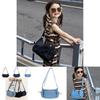 Stylish Korean Minimalist Denim Shoulder Bag For Kids In Blue Black And Dark Blue Colors