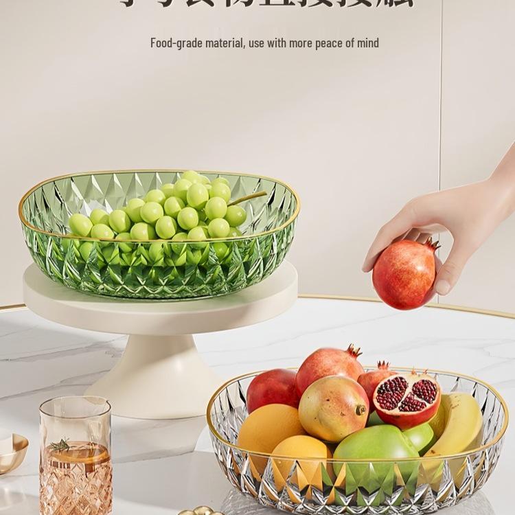 2023 Luxury Crystal Fruit Bowl for Coffee Table or Living Room