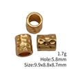 Concentric Circle Pattern Tube Spacer Beads Metal Loose Beads For Bracelet Necklace Hair Jewelry Craft Accessories For