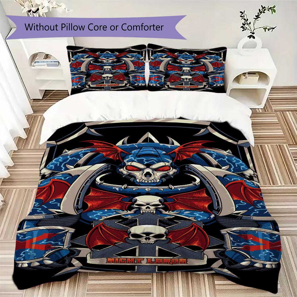 Warhammer 40K Pattern Bedding,Quilt Set Quilt Cover Pillowcase Home Birthday Gift (1*duvet cover+2*pillowcase,without core)SSJT0917577