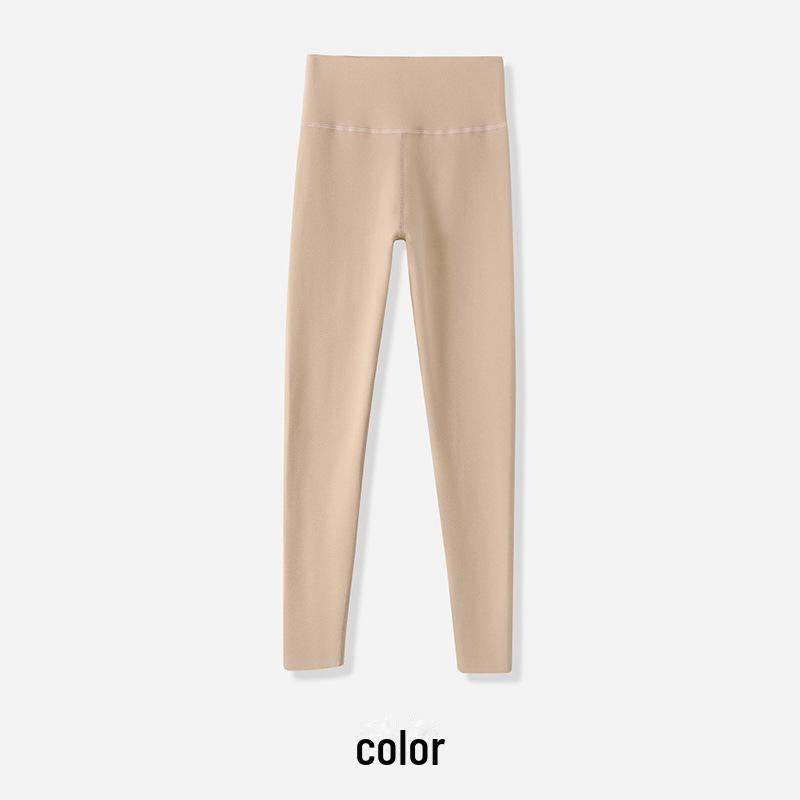 2024 Autumn/Winter Women's High Waist German Velvet Seamless Warm Leggings
