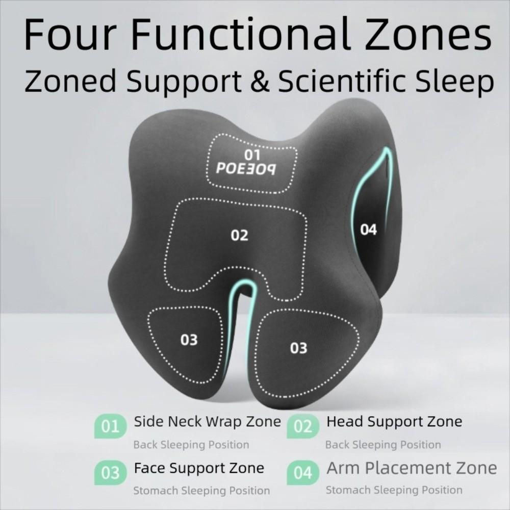 Memory Foam Office Chair Headrest Breathable Head Rest Support Pillows  Body Massage