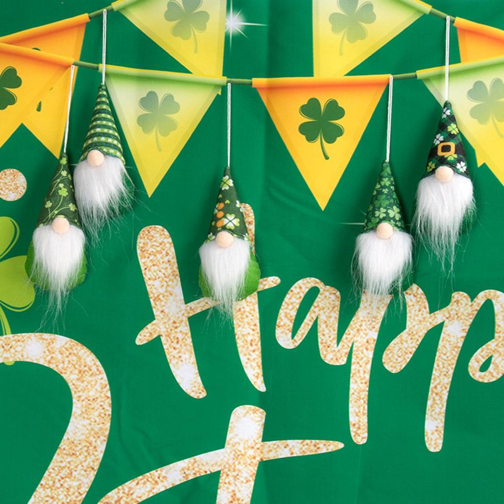 St. Patrick Day Pendant Home Decor Green Doll Ornaments Faceless Rudolph Hangers Dwarf Hanging
