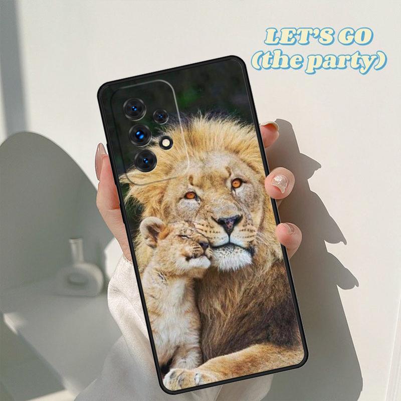 Lion Alpha Male Cub phone case For Samsung Galaxy A42 A31 A40 A51 A71 A32 A80 A91 A52 A72 A73 A20e A21S A50 A70 A11 A12 Cover