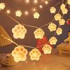 PVC LED Nattlys Kattepote Vanntett Eventyrlys USB/Batteridrevet Strømsparende Hagelampe Soveromsdekor
