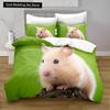 Hamster Duvet Cover King Queen Size Family Pet Guinea Pig Bedding Set for Kids Boys Girls Lovely Mini Animal 2/3pcs Quilt Cover
