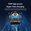 2026 Dual Motor Car Phone Holder with 90° Flip & Colorful Ambient Light Wireless Charger