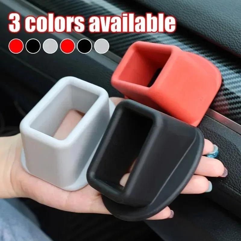 Car Seat Belt Buckle Holder Silicone Clip Fixer for Easy Access and Anti-Rattle Interior Storage Organizer Car Accessory