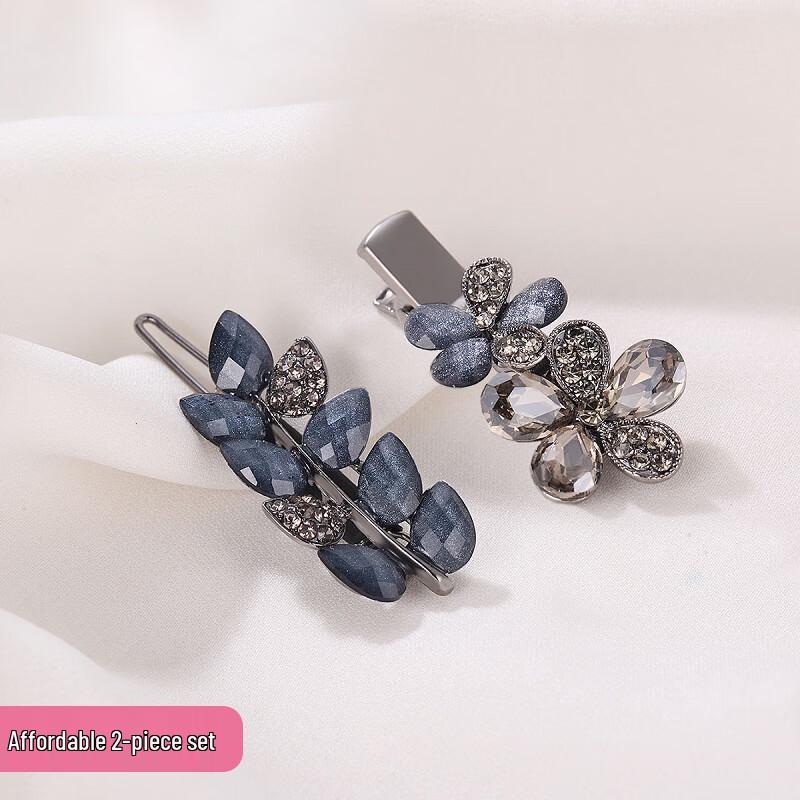 CHIMERA Korean Style Leaf Flower Hair Clips (2-Piece Set) 2-Piece Set