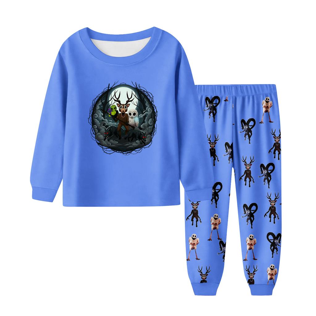 Children's Fashion Suit Skirt Round Neck Long Sleeve Top Pants
