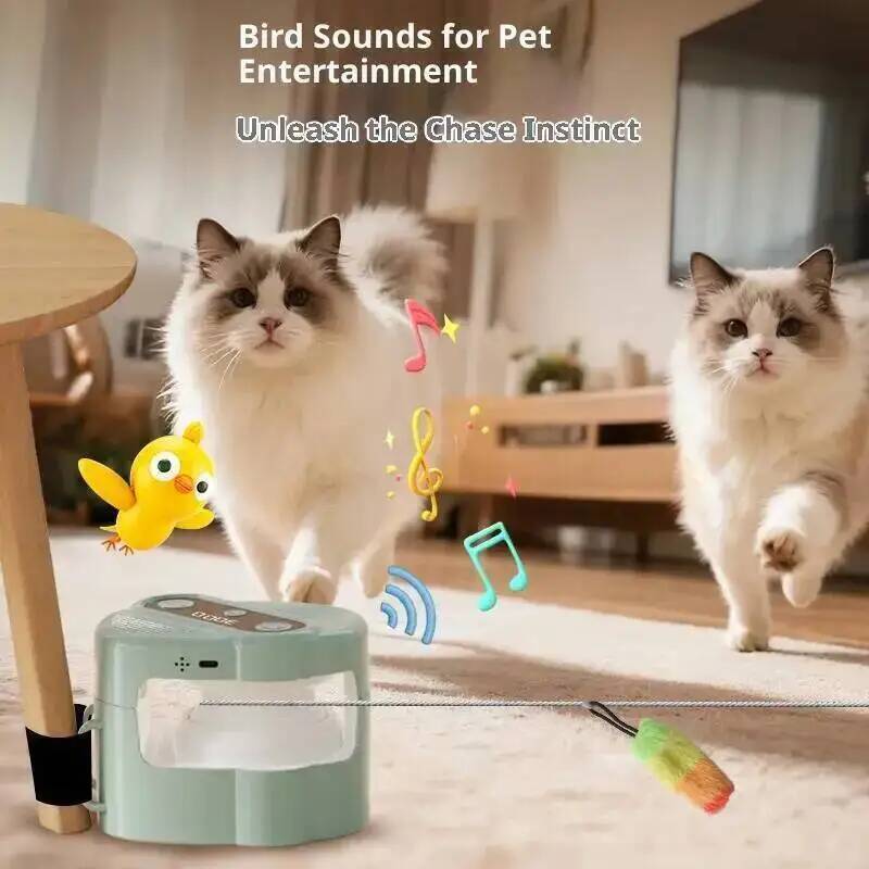 Pet Running Interactive Indoor Cat Toy Automatic/Remote DIY Speed Adjustable Wheeled Exercise for Cats/Dogs Simulating Hunting