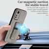 For Xiaomi Redmi Note 12S Case 12 S Luxury Magnetic Car Holder Plate Phone Case for Redmi Note 12s 4G Note12s Leather Back Cover
