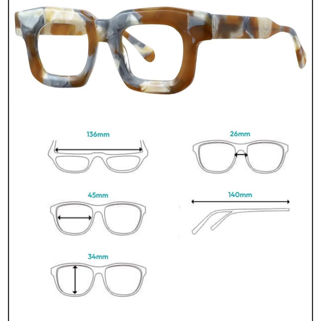 Acetate Glasses Frame Man Woman Eyewear Square Myopia Reading Eyeglass Frames Retro Prescription Personality