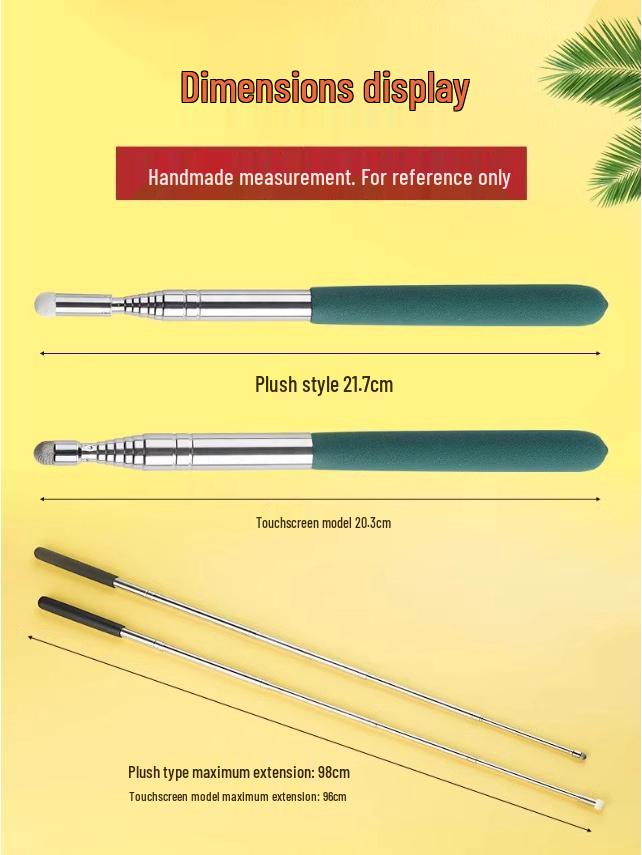 Teacher's Telescopic Touchscreen Pointer for Classroom Whiteboards and Multimedia