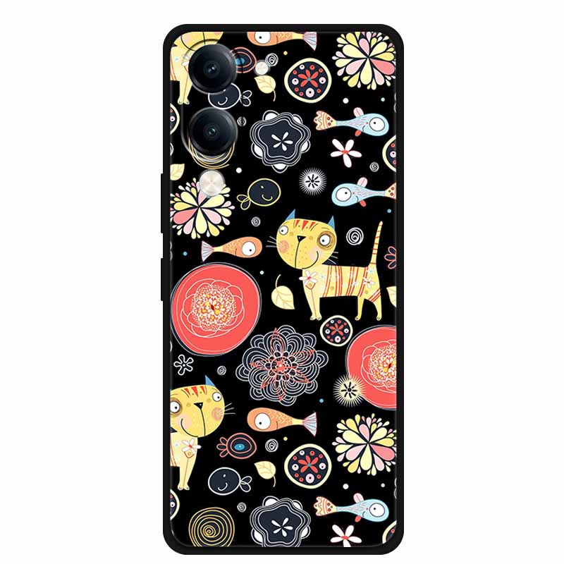 Lovely Relief Cover For Vivo Y04 V2430 Y37C Y29S V2446 Funda 3D Cartoon Soft Silicone TPU Phone Case Y29T Y19sGT Bumper