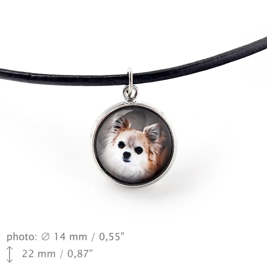 Chihuahua long-haired – Jewelry with your photo box, set of necklace and earrings | Art-Dog