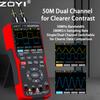 ZOYI 3-in-1 digital multimeter 50MHz bandwidth 280MS rate PC waveform data storage dual oscilloscope signal generator auto repai