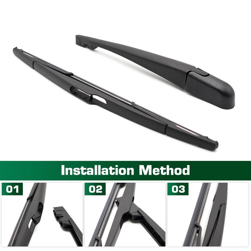 Wiper Rear Wiper Blade & Arm Set Kit For Nissan Versa 2007 - 2011 Windshield Windscreen Window Brush