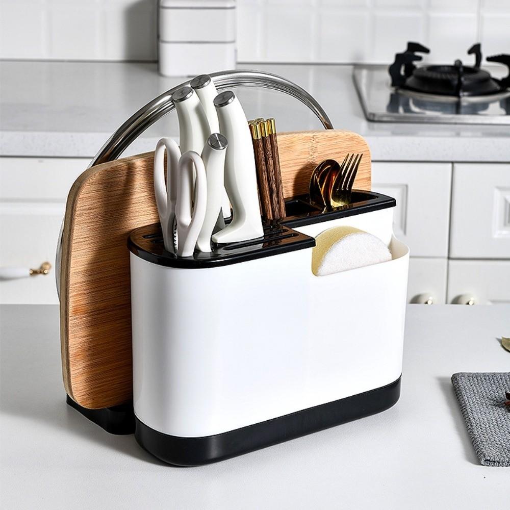 Large Capacity Multi Kitchen Cutlery Holder Space Saving Tableware Storage Shelf  Household