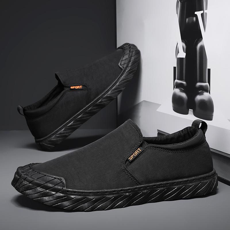 Work Men's Shoes 2025 New Spring Breathable Old Beijing Cloth Shoes Versatile One-pedal Lazy Casual Shoes Canvas Shoes