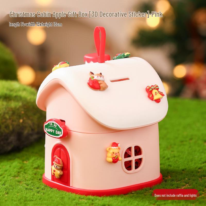 Christmas Eve Apple Gift Box - Creative Little House Candy Packaging for Kids