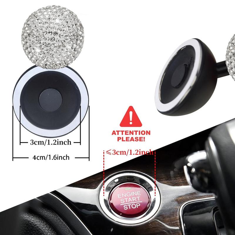 1x Car Ignition Button Stop One-Touch Protective Rocker Cover Engine Push Switch Control Lever Decoration Cover Auto Accessories