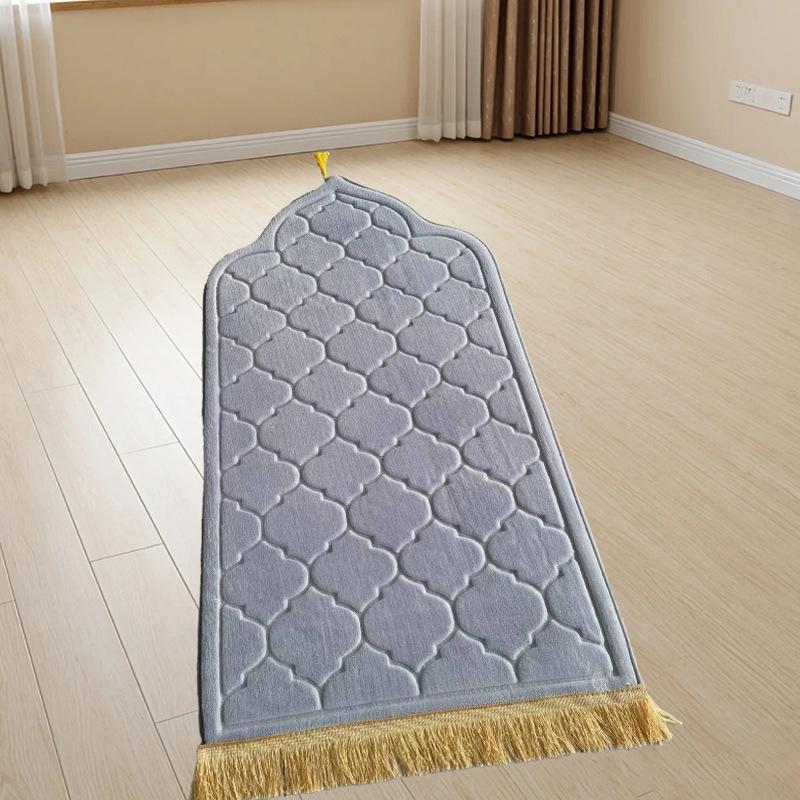 Irregular Embossed Flannel Prayer Mat - Thickened Short Pile Sponge Carpet