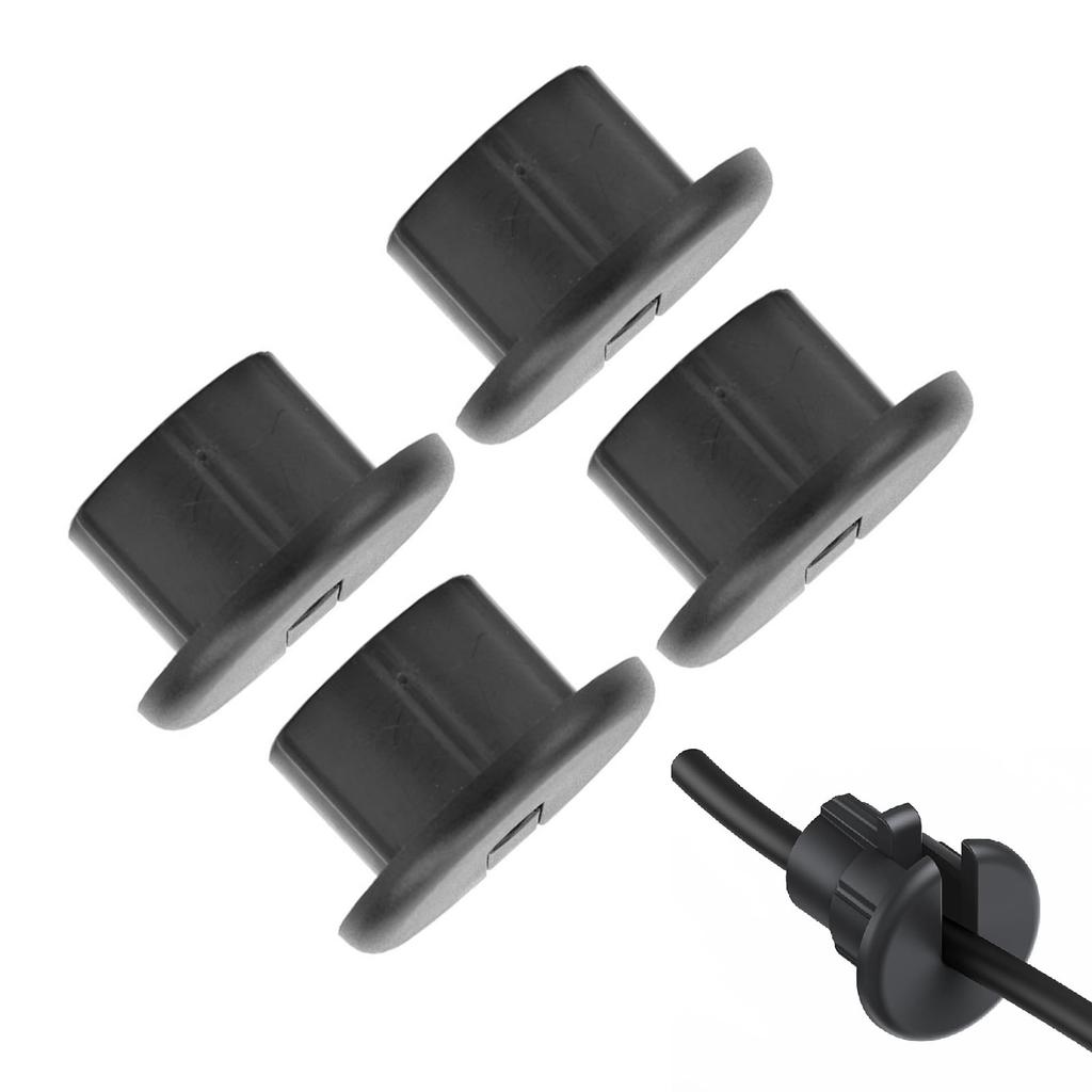 4PCS Cable Pass Through Grommets Cord Sleeves for Rectangular V2 Replacement Cable Ethernet Adapter