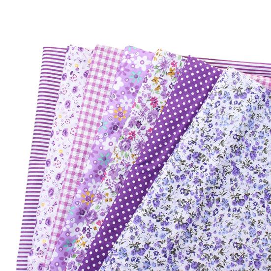 

1 комплект клаптевої тканини з гладкою поверхнею без запаху, бавовняної упаковки, швейної тканини для рукоділля для дому фіолетовий