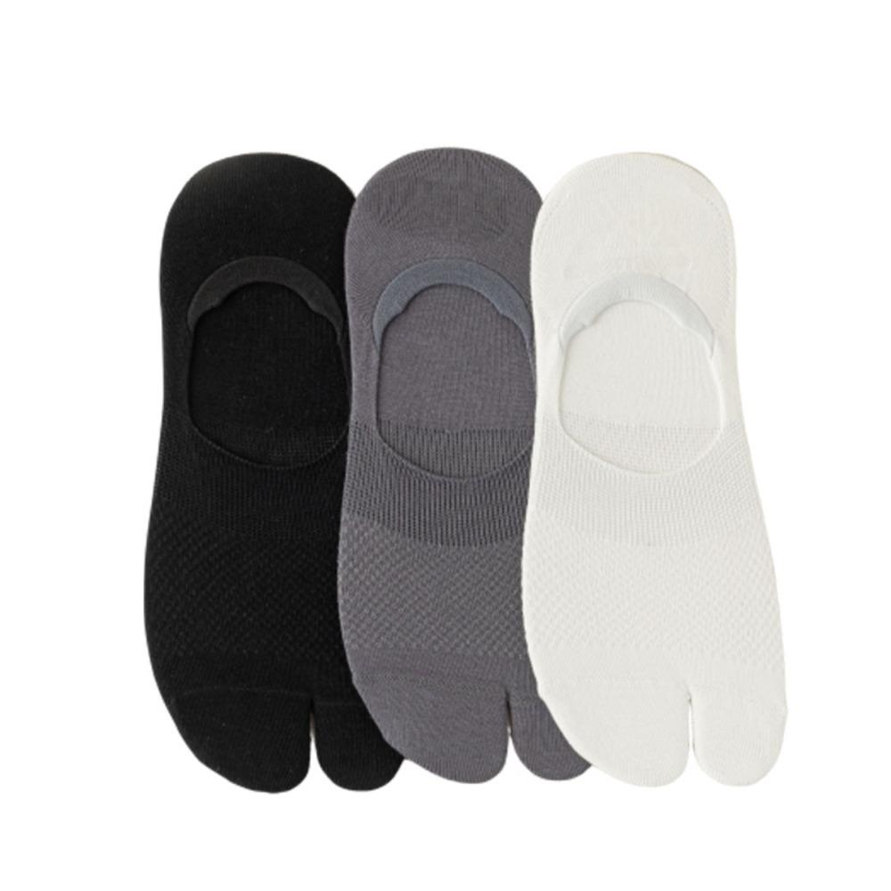 Thin Male Two Toe Socks Flip Flops Hosiery Men's Mesh Separate Toe Boat Sock  Summer
