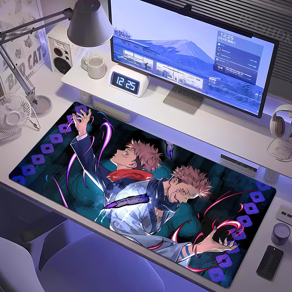 Großes Gaming-Mauspad Jujutsu Kaisen Mauspads Anime Gojo Satoru Schreibtischunterlage Gamer Firma Tastatur Mauspads Computerteppich