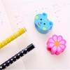 3/6/12PCS Cute Cartoon Animals Pencils with Eraser Creative Children Gift Stationery School Office Supplies