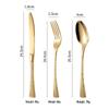 Golden 304 Stainless Steel Western Cutlery Set
